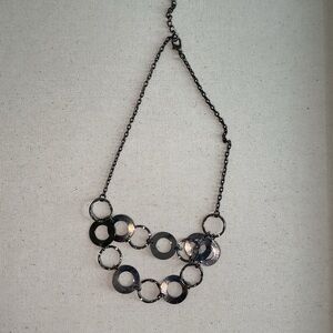 Contemporary Black Geometric Necklace